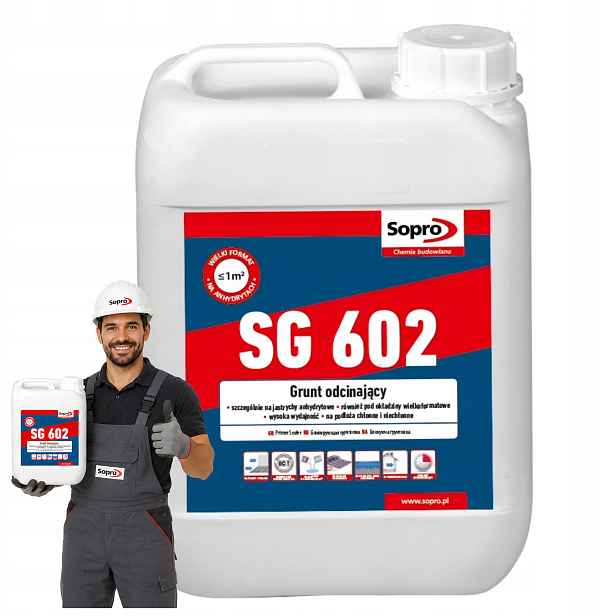 Uzavírací podklad Sopro Sg 602 5L pro sádrové absorpční podklady Anhydrit