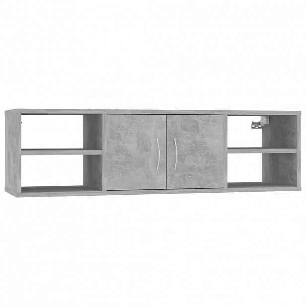 vidaXL Nástěnná police betonově šedá 102 x 30 x 29 cm dřevotříska