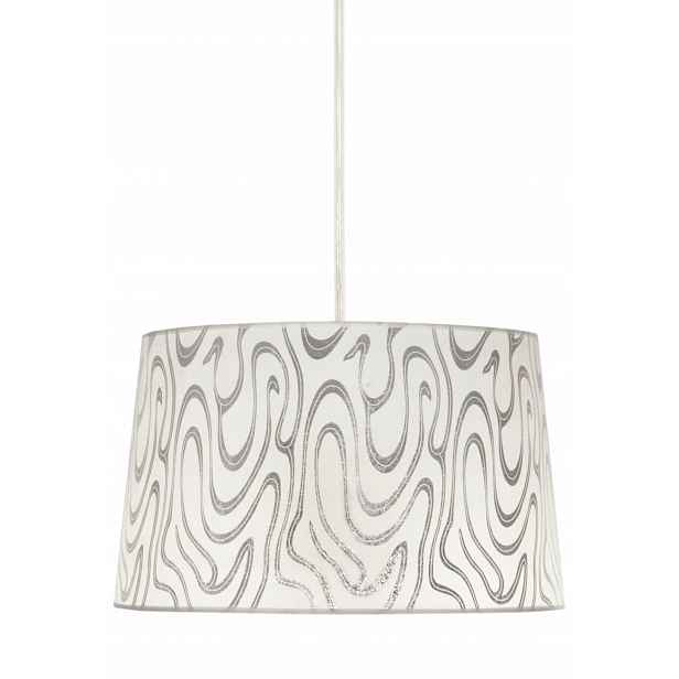 Závěsná lampa E27 Tiger Candellux, stříbrno-bílá
