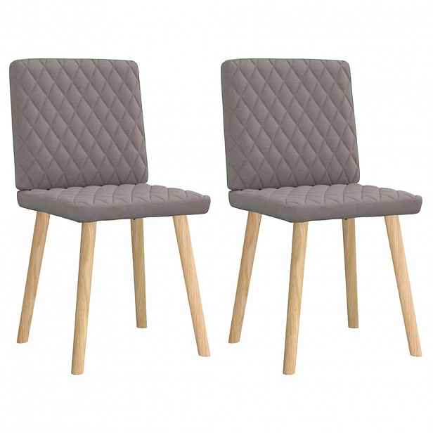 vidaXL Jídelní židle 2 ks taupe textil