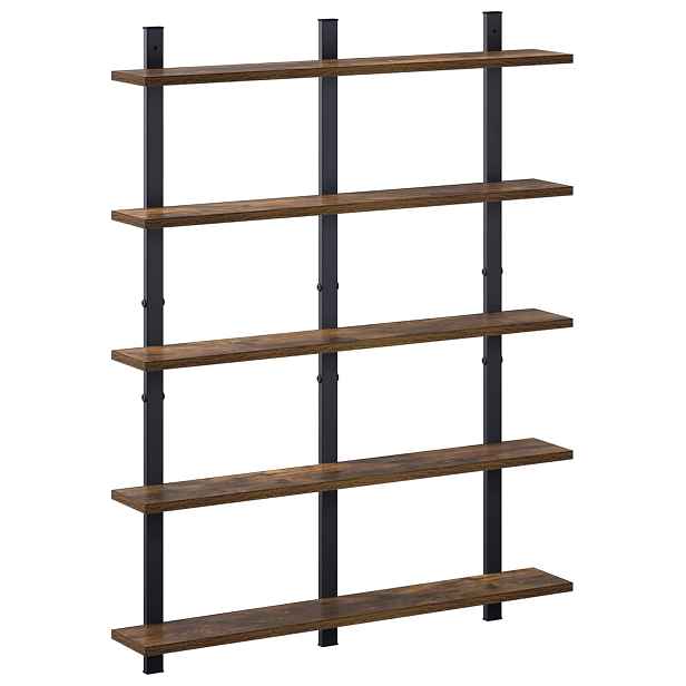 vidaXL Nástěnná polička Kouřový dub 79.5 x 13.5 x 102 cm