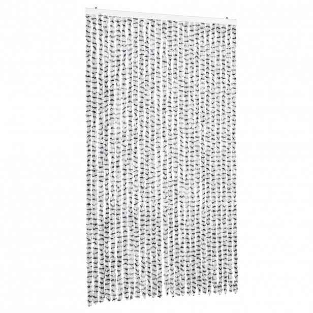 vidaXL Závěs proti hmyzu světle šedý a tmavě šedý 118 x 220 cm žinylka