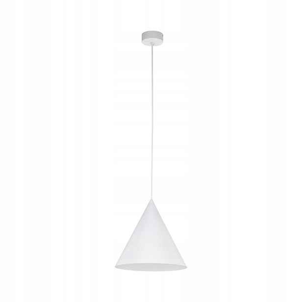 Závěsná Lampa TK-Lighting Cono M Bílá kuželová E27 do obývacího pokoje