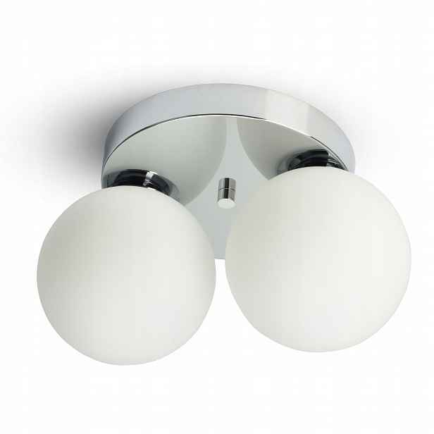 Závěsné Stropní Svítidlo Lustr Full Globe Glass 560-E2 G9 Bílé koule Chrom