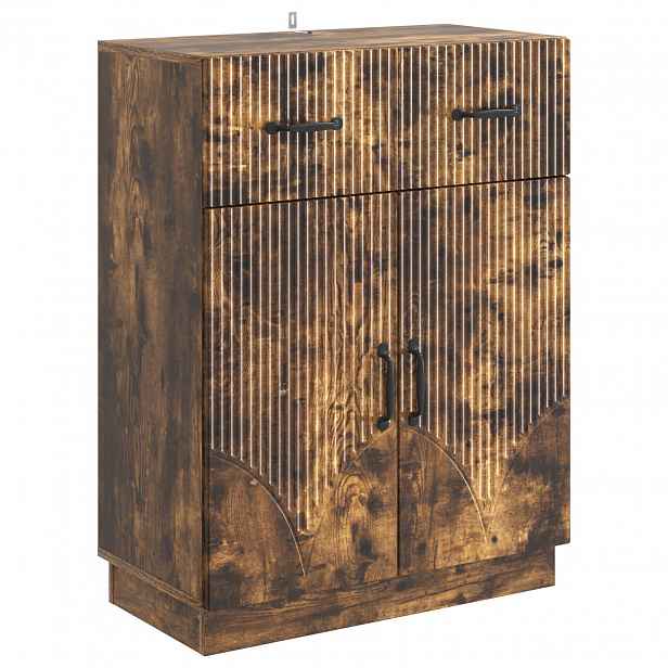 vidaXL Servírovací skříň se zásuvkou Kouřový dub 66 x 34,5 x 87 cm