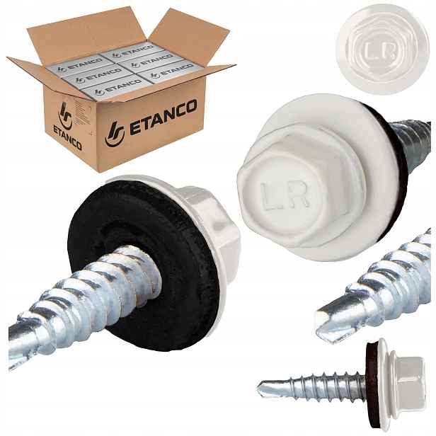 Farmářské vruty 4,8x20 mm Ral 9010 2000 ks do plechu sešívačka Etanco GTO2