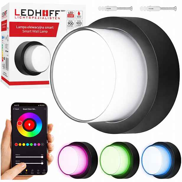 Led Fasádní zahradní nástěnné svítidlo Bílá 3000-6500K Rgb 16 Barva