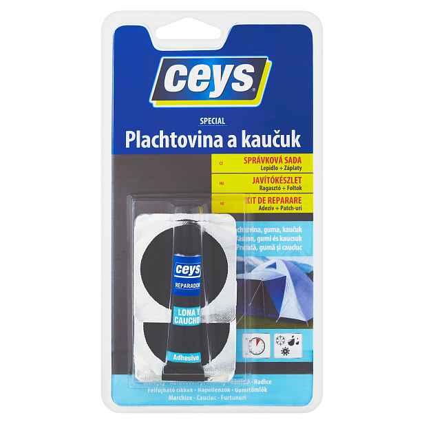 Lepidlo na plachtovinu a kaučuk Ceys SPECIAL sada 7 ml