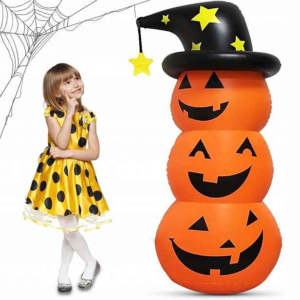 Nafukovací dýně Halloweenská dekorace do zahrady a domu Voděodolná Bezpečná