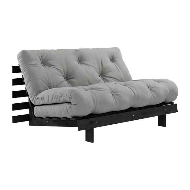 Šedá rozkládací pohovka 140 cm Roots Black Night – Karup Design