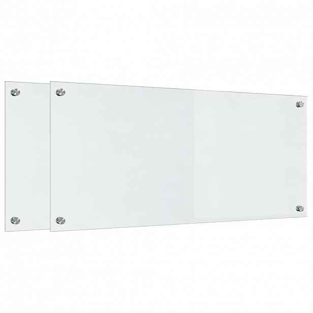 vidaXL Kuchyňský obklad 2 ks Transparentní 90 x 40 cm tvrzené sklo