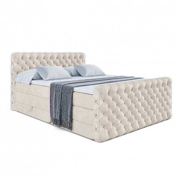 ALTDECOR POSTEL boxspring BOXI8-Z KING – 180x200 – H3/H4 – krémová