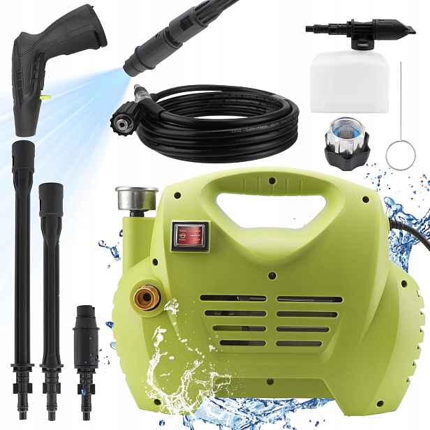 CKductpro Přenosná elektrická tlaková myčka 1300 Psi 1,8 Gpm