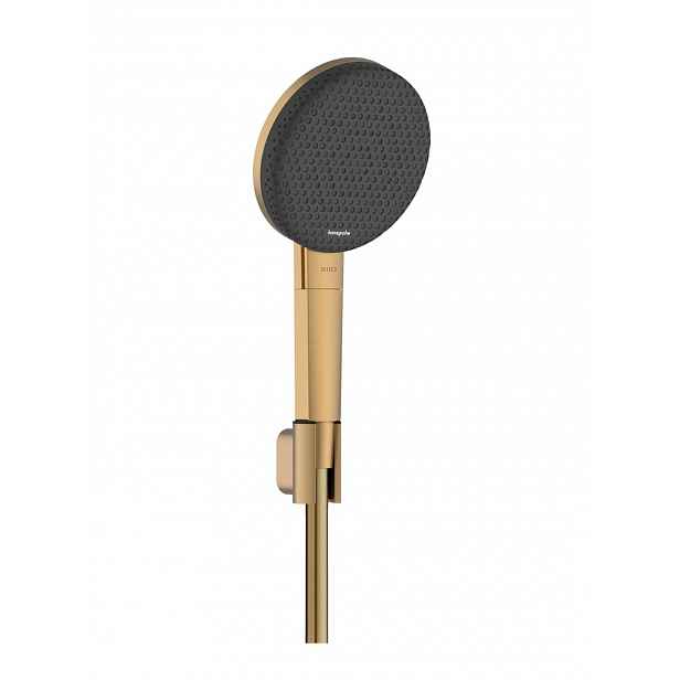 Hansgrohe Raindance Alive Select S - Set sprchové hlavice, držáku a hadice, 3 proudy, EcoSmart, kartáčovaný bronz 24612140