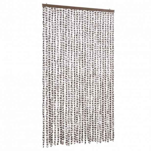 vidaXL Závěs proti hmyzu taupe a bílý 118 x 220 cm žinylka