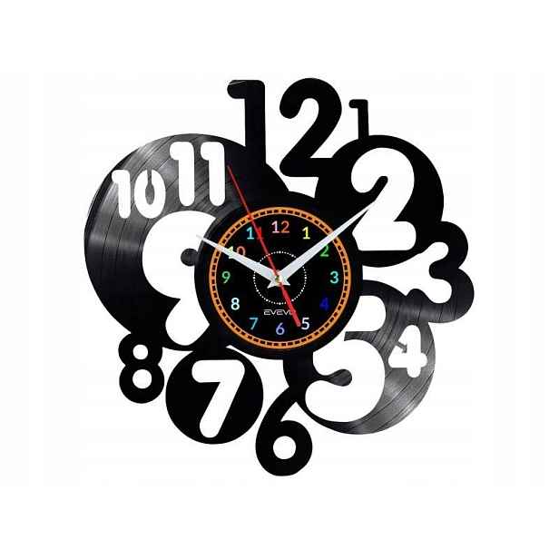 Číslice Dárek Originální dekorace do domu Hodiny z vinylové desky