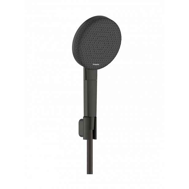 Hansgrohe Raindance Alive Select S - Set sprchové hlavice, držáku a hadice, 3 proudy, EcoSmart, kartáčovaný černý chrom 24612340