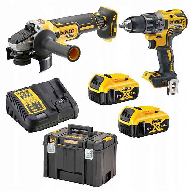 Kombinovaná aku vrtačka /šroubovák DeWALT DCK2020P2T DCD791 Bruska DCG405