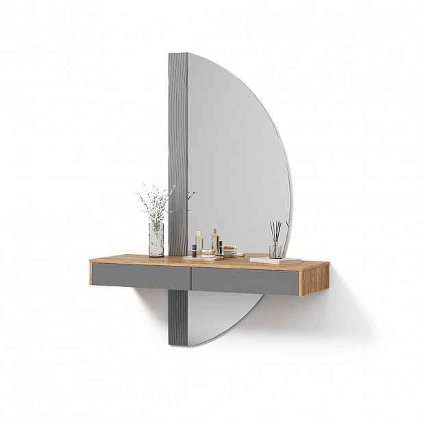 Livinity® TOALETNÍ STOLEK Ascona Šedá 120 cm se 2 zásuvkami