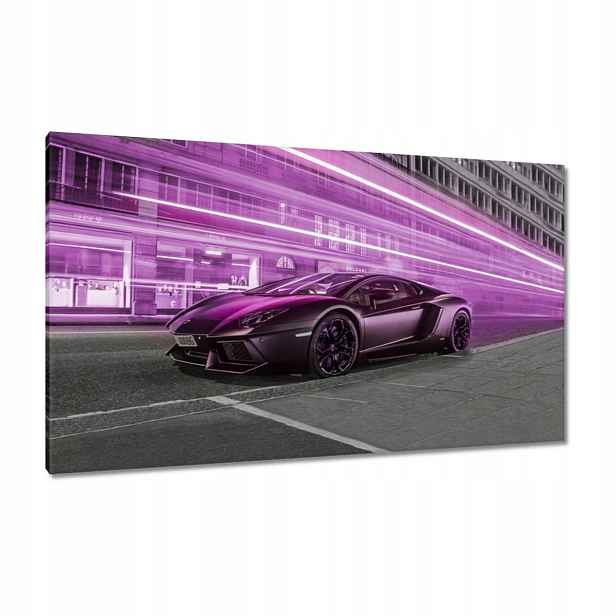 Obrazy 120x70 Fialové sportovní auto