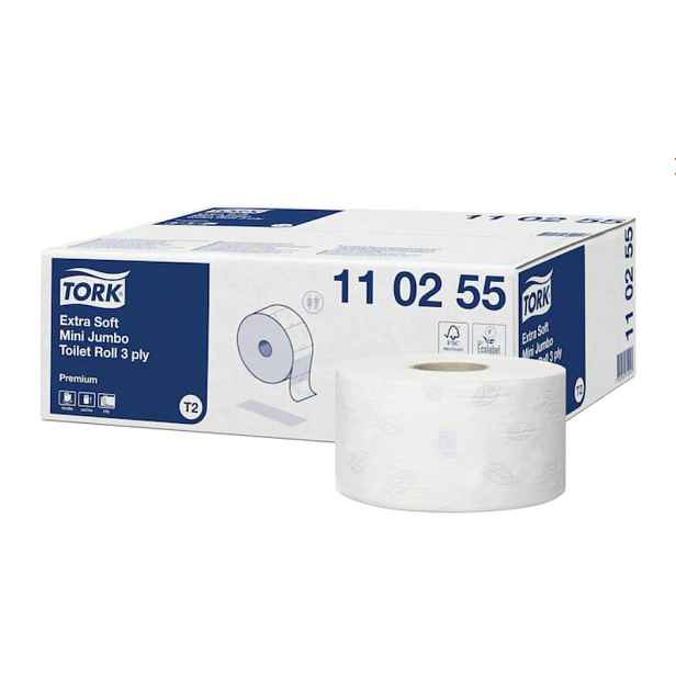 TORK Mini Jumbo toaletní papír extra jemný 3-vr. (bal.12ks) T2 110255