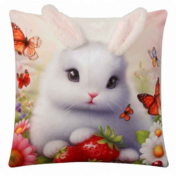 Velikonoční povlak na polštář 3D HELLO BUNNY VII. 40x40 cm Mybesthome