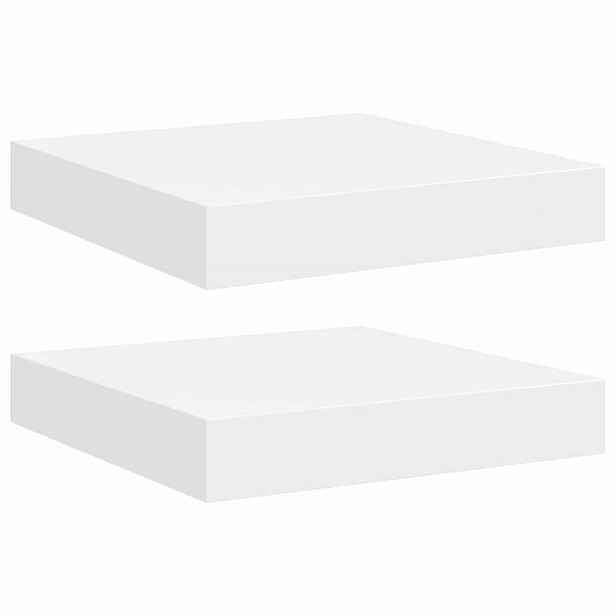 vidaXL Plovoucí nástěnné police 2 ks bílé 23 x 23,5 x 3,8 cm MDF