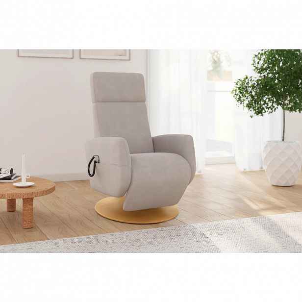 Sit & More RELAXAČNÍ KŘESLO, textil, šedobéžová