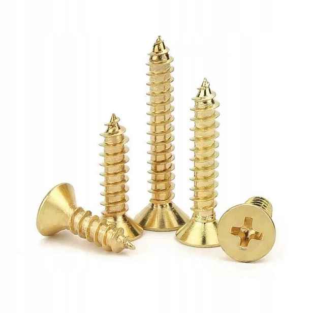82 Kusů Šroubů Do Dřeva 2,5x16 mm Zlaté Mini Šrouby Pozink