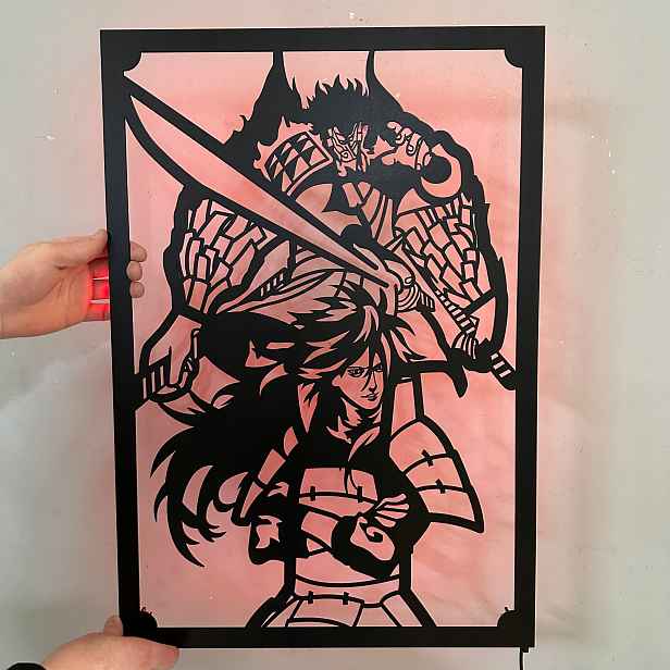 Madara Uchiha Anime Naruto 3D dřevěný obraz Noční Lampa Led Dárek