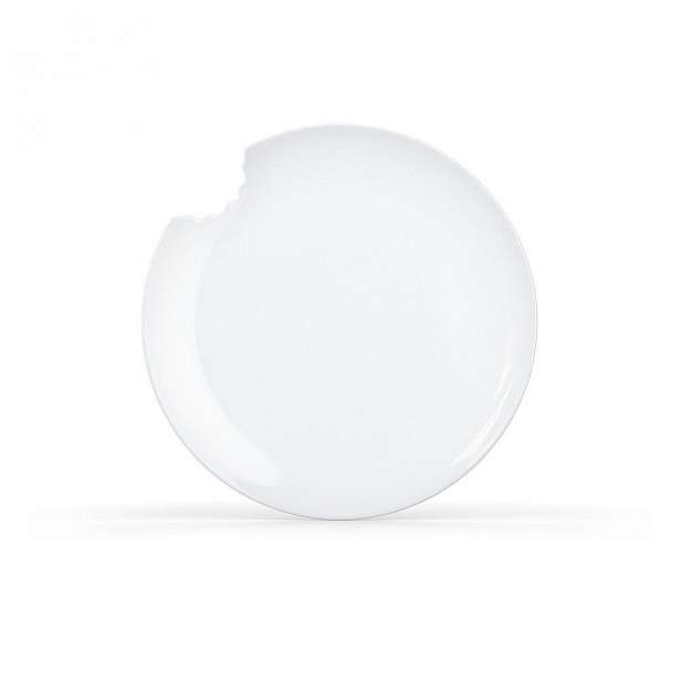 Sada 2 bílých dezertních talířů z porcelánu 58products, ø 20 cm