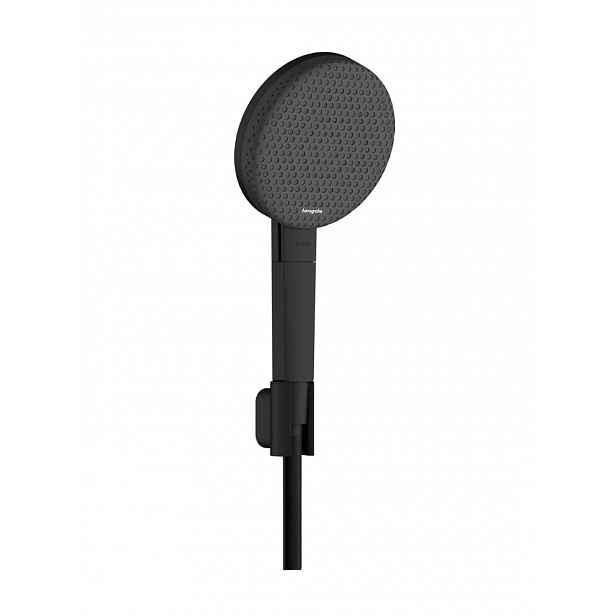 Hansgrohe Raindance Alive Select S - Set sprchové hlavice, držáku a hadice, 3 proudy, EcoSmart, matná černá 24612670