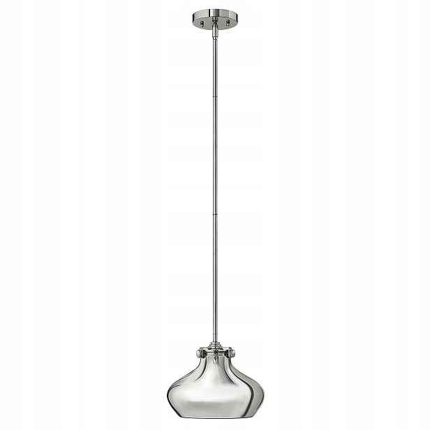 Industriální závěsná lampa retro chrom s kovovým stínidlem 25 cm Hinkley