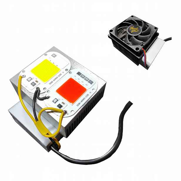 Led Lampa Grow Pro Pěstování Rostlin 70 W Na Chladiči Full Spectrum Bílá