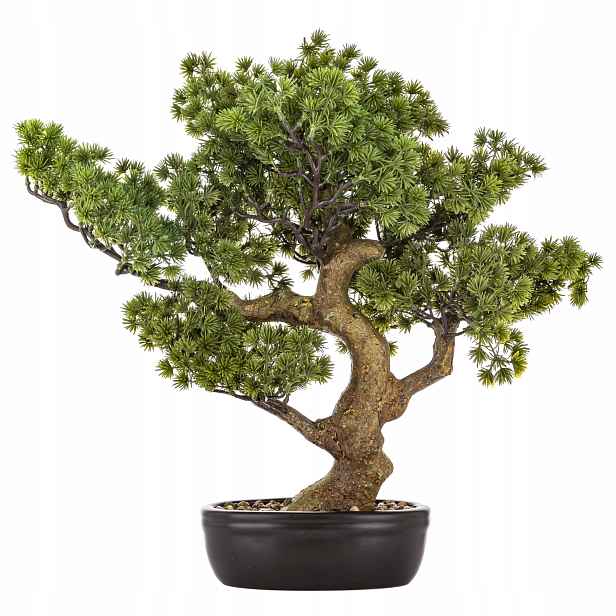 Okázalý umělý stromek bonsai 48x50x28 cm japonský modřín jehličnatý Bonzai