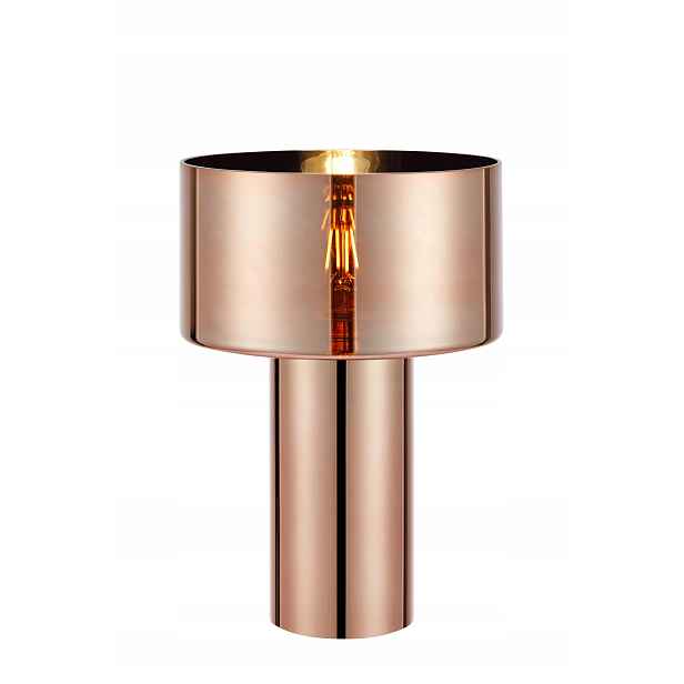 Skleněná stolní lampa Corin růžové zlato 1xE27 109146 Markslojd