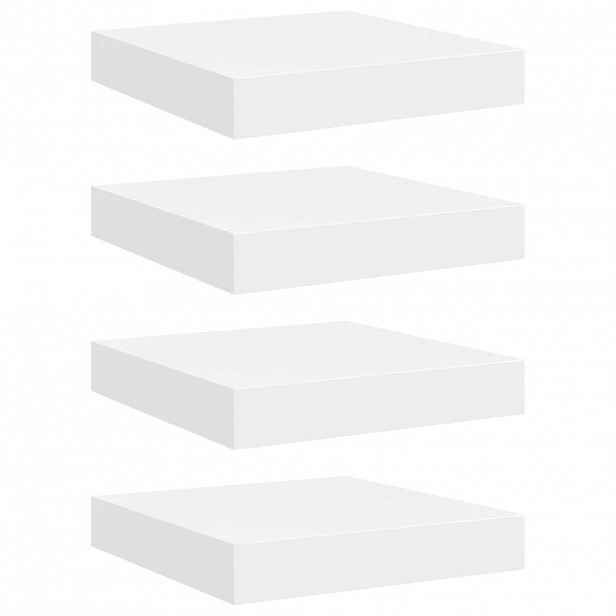 vidaXL Plovoucí nástěnné police 4 ks bílé 23 x 23,5 x 3,8 cm MDF
