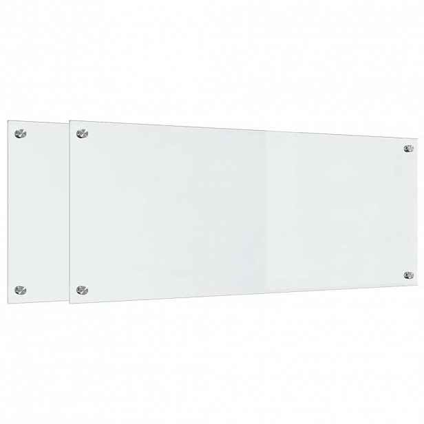 vidaXL Kuchyňský obklad 2 ks Transparentní 100 x 40 cm tvrzené sklo