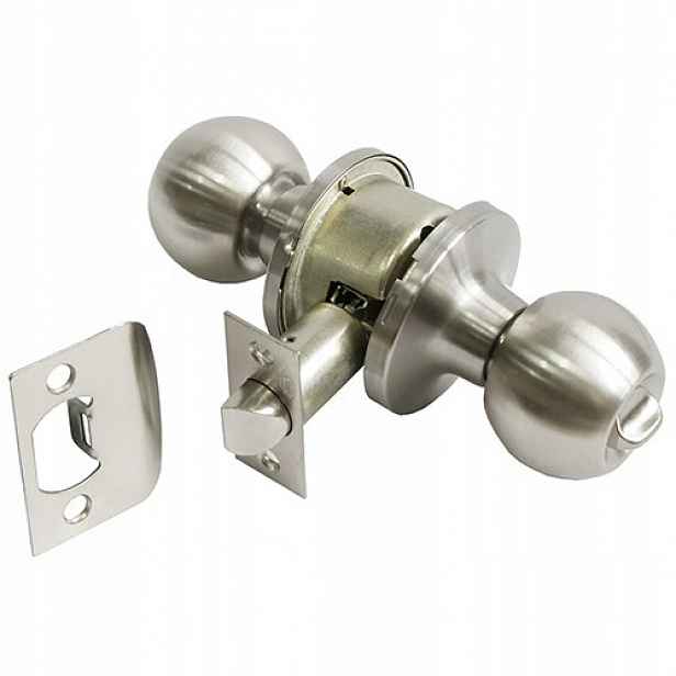 Knoflík se zámkem pro koupelnové dveře Wc Inox pro dveře 35-45 mm