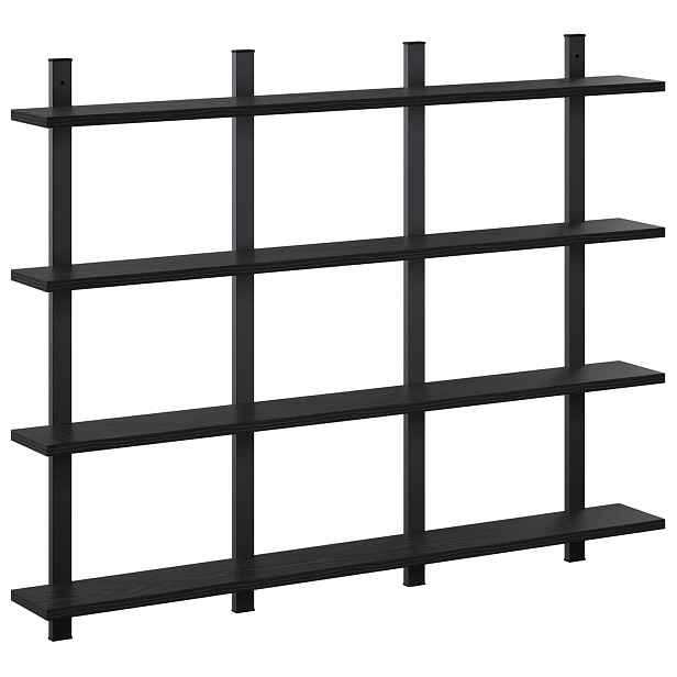 vidaXL Nástěnná polička Černý dub 102 x 13.5 x 80 cm Kompozitní dřevo