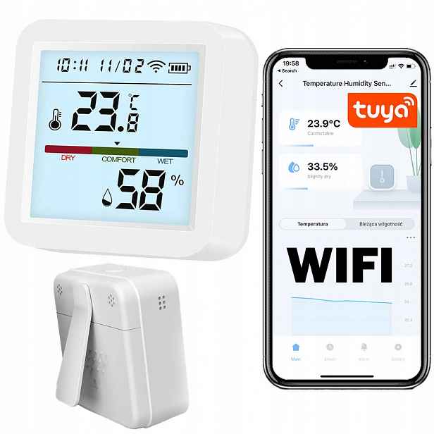 Wifi snímač Teploty A Vlhkosti Tuya Higro