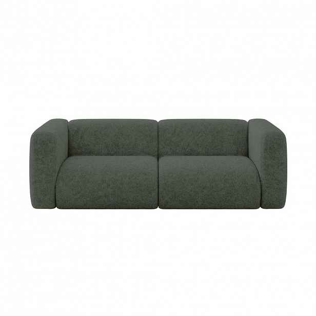ALTDECOR MODULÁRNÍ pohovka MIRA-S1, 2místná, 228 × 89 × 70 cm, zelená, velur