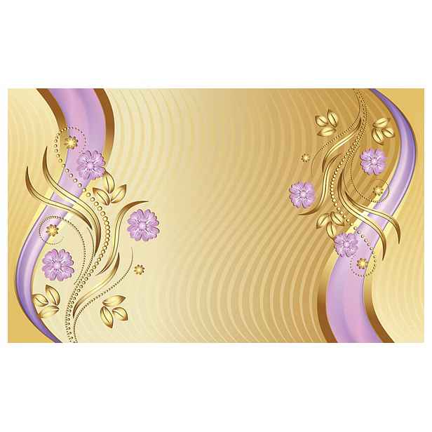 Fototapeta Zlato Fialové Květiny Listy Elegance 300x210 textury lepidlo