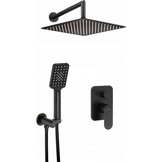 Podomítkový sprchový set s pákovou baterií Nero Finish
