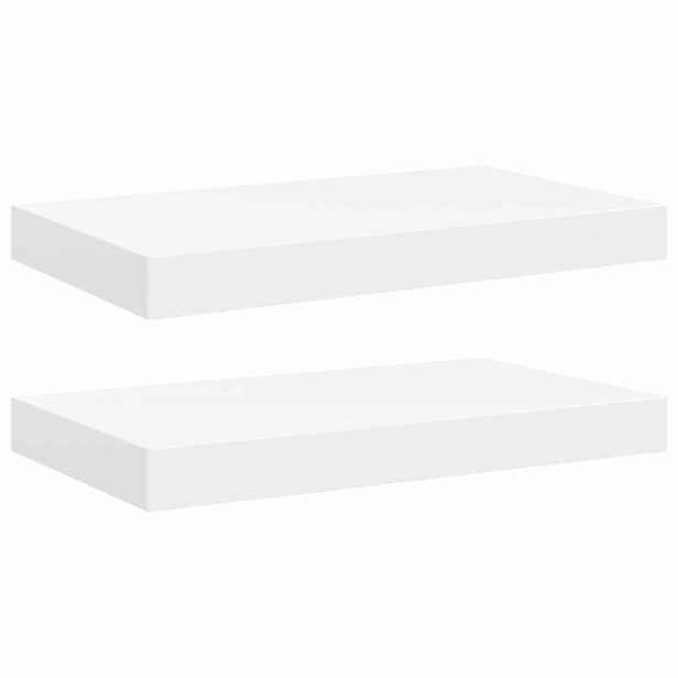 vidaXL Plovoucí nástěnné police 2 ks bílé 40 x 23,5 x 3,8 cm MDF
