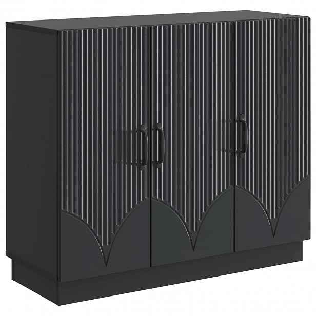 vidaXL Servírovací skříň Černá 89 x 34,5 x 77 cm Kompozitní dřevo
