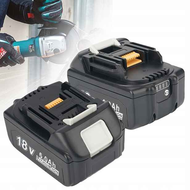 2 baterie Kompatibilní s 18V BL1860 BL1850B BL1850 Vestavěný Led indikátor