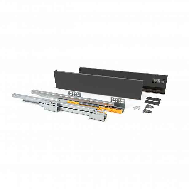 Emuca Šuplík Concept 30 kg, H105 mm, hloubka 350 mm, antracitová