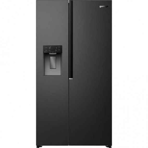Gorenje Řada G600 volně stojící chladničky Side by Side, 178.6 x 91.1 x 61.5 cm, černá NRS917E61BX