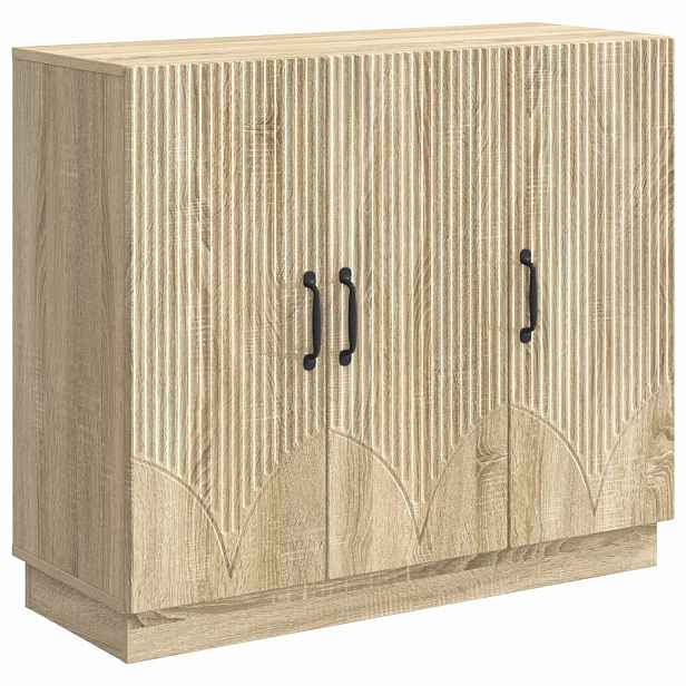 vidaXL Servírovací skříň Dub sonoma 89 x 34,5 x 77 cm Kompozitní dřevo